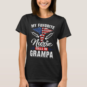 Camiseta Homens Minha Enfermeira Favorita Me Chama De Gramp