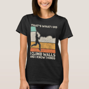 Camiseta Homens Montanha Vintage Escalada Em Rocha Funny 