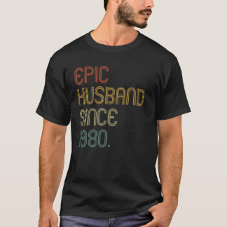 Camiseta Homens Mulheres 42º Aniversário Epic Husband Si