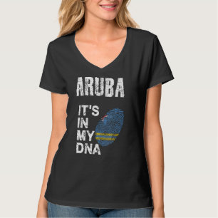 Camiseta Homens Mulheres Aruba Orgulho Nacional Dna Fingerp