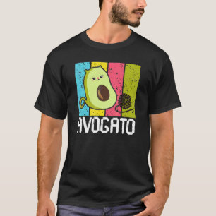 Camiseta Homens Mulheres Avogato Gato Abacate Aguacate  Ret