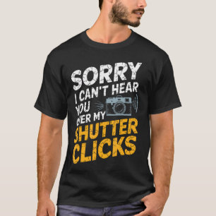 Camiseta Homens Mulheres Câmera Fotografia Cameraman Foto E