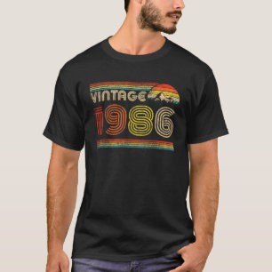 Camiseta Homens Mulheres Clássico 1986 Retro Vintage 40º Fe