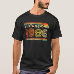 Camiseta Homens Mulheres Clássico 1986 Retro Vintage 40º Fe