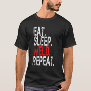 Camiseta Homens Mulheres Comer Dormir Soldar Repetir Sold