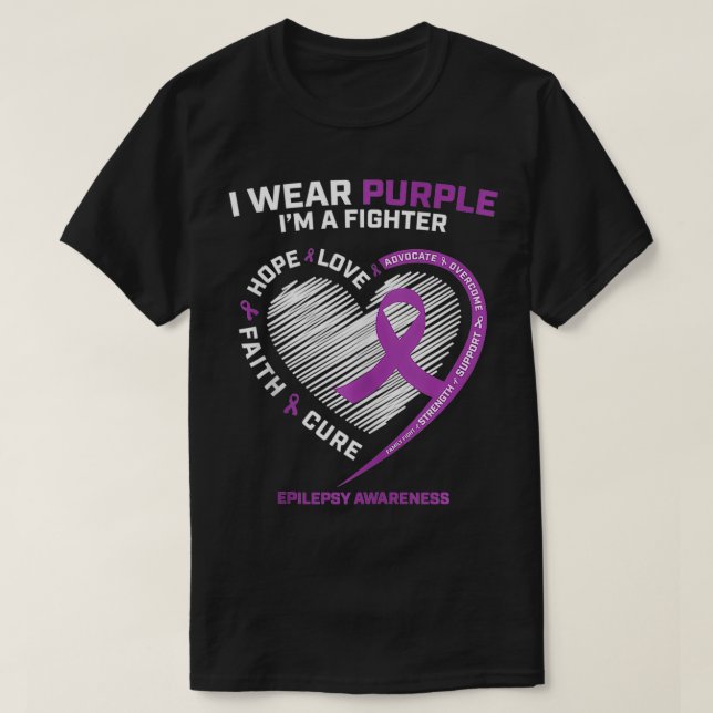 Camiseta Homens Mulheres Crianças Eu Visto Roxo Eu sou uma  (Frente do Design)
