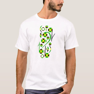 Camiseta Homens & mulheres das notas musicais da bandeira