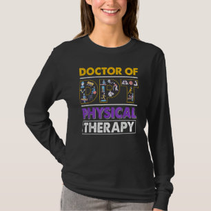 Camiseta Homens Mulheres Dpt Terapêutica Física Médico Pta