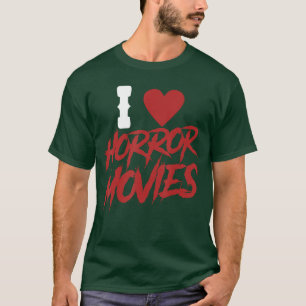 Camiseta Homens Mulheres Eu Amo Amigos de Filmes de Terror