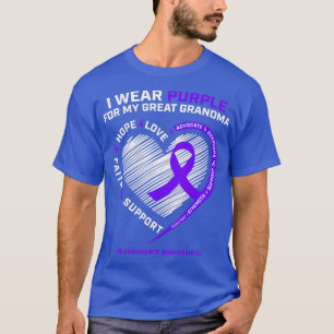 Camiseta Homens Mulheres Excelente Roxo Vovó Alzheimers Awa