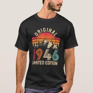 Camiseta Homens Mulheres Feitos em 1946 Presente 80 Anos Id