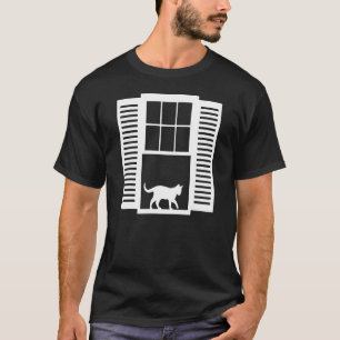 Camiseta Homens Mulheres Gateiam Na Janela