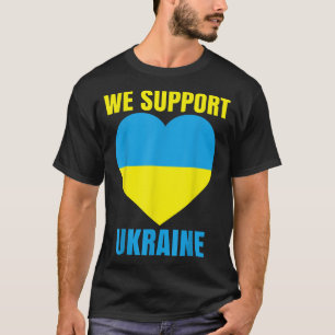 Camiseta Homens Mulheres Que Apoiamos Ucrânia Sem guerra Uc