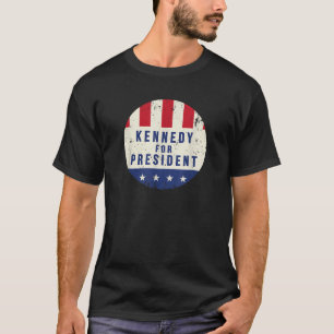 Camiseta Homens Mulheres Retro Vintage JFK Vote Kennedy Par