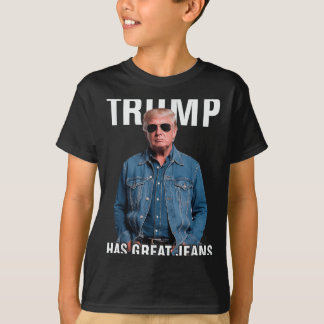 Camiseta Homens Mulheres Trump Tem Jeans Excelentes Engraça