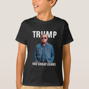Camiseta Homens Mulheres Trump Tem Ótimas Calças Meme Engra