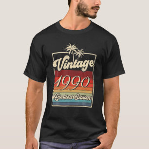 Camiseta Homens Mulheres Vintage 1990 Retro 32 Anos Idoso 3