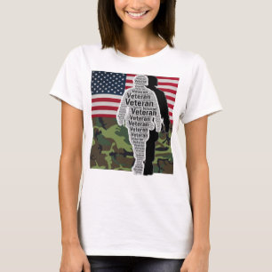 Camiseta Homens Mulheres Vítima da Camuflagem de Bandeira 