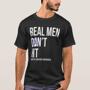 Camiseta Homens Não Atingem - Fita de Consciência da Violên