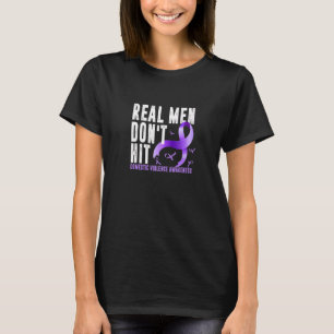 Camiseta Homens Não Atingem Fita de Consciência da Violênci