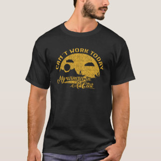Camiseta Homens não podem trabalhar hoje Meu braço está em