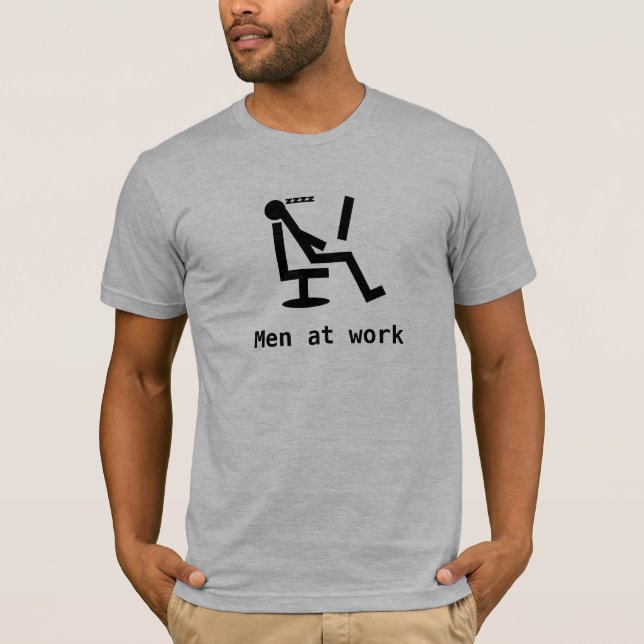 Camiseta Homens no trabalho (Frente)