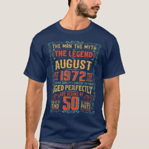 Camiseta Homens O Mito A Lenda 50 Anos Aniversário