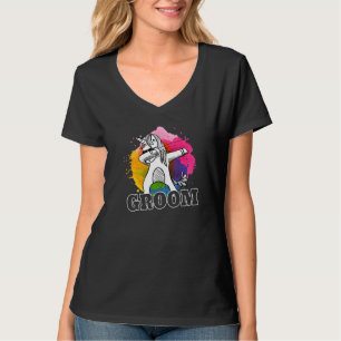 Camiseta Homens O Noivo Homens Solteirão Festa de Despedid