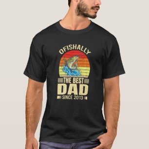 Camiseta Homens Oficialmente O Melhor Pai Desde 2013 Fisher