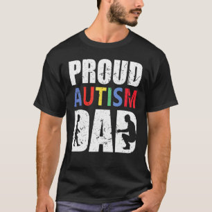 Camiseta Homens Pai Orgulhoso Autismo