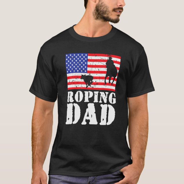 Camiseta Homens Pais De Ropagem De Bandeiras Sofridas Ameri (Frente)