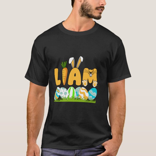 Camiseta Homens para o dia do felz pascoa Nome personalizad (Frente)