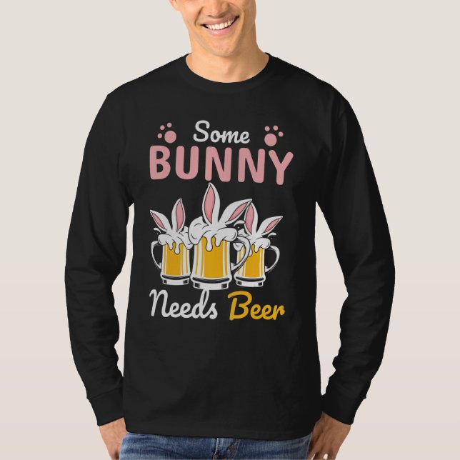 Camiseta Homens páscoas Precisam Do Dia Da Páscoa Da Cervej (Frente)