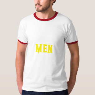 Camiseta Homens Personalizados Texto Brilhante Cor Amarelo 