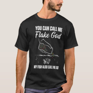 Camiseta Homens Podem Me Chamar de Deus do Floco Meu Peixe