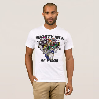 Camiseta Homens Poderosos de T-shirt Cristã de Valor