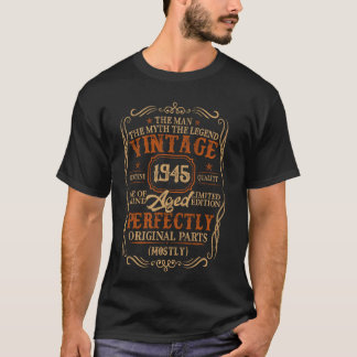 Camiseta Homens Presentes Com 80 Anos De Idade Vintage Lege