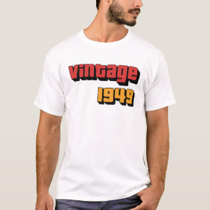 Camiseta Homens Presentes de 75 Anos Mulheres Vintage 1949