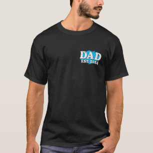 Camiseta Homens Promovidos a Papai 2024 Novo Papai Dia dos