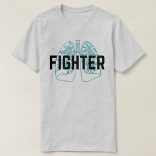 Camiseta Homens pulmonars do lutador azuis