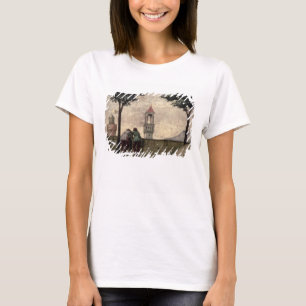 Camiseta Homens que olham sobre uma parede, da visitação