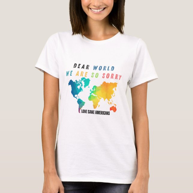 Camiseta Homens Querido Mundo1  (Frente)