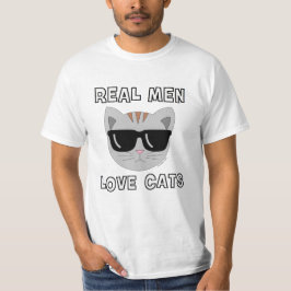 Camiseta HOMENS REAIS ADORAM Caras Gatos T-Shirt
