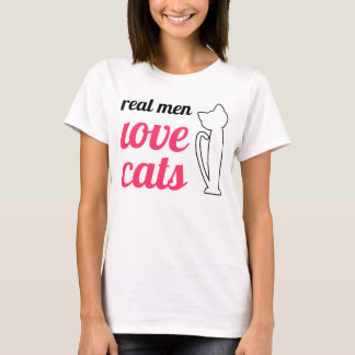Camiseta Homens Reais Adoram Gatos