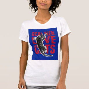 Camiseta Homens Reais Adoram Gatos