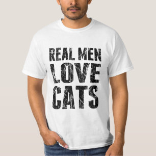 Camiseta Homens Reais Adoram Gatos