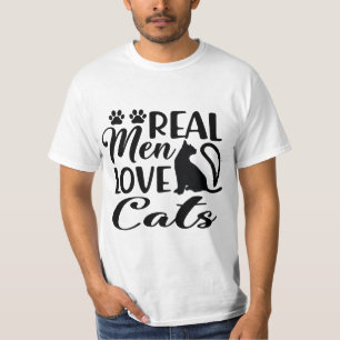 Camiseta Homens Reais Adoram Gatos