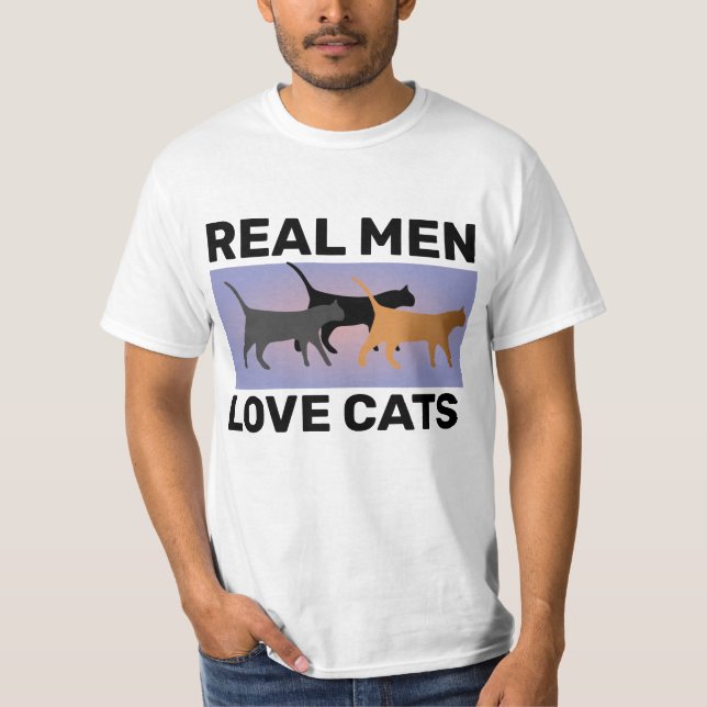 CAMISETA HOMENS REAIS ADORAM GATOS, T-SHIRTS DE GATOS HOMEN (Frente)