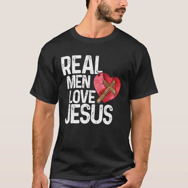 Camiseta Homens Reais adoram Jesus (Frente)