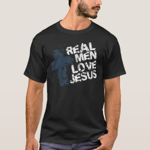Camiseta Homens Reais adoram Jesus